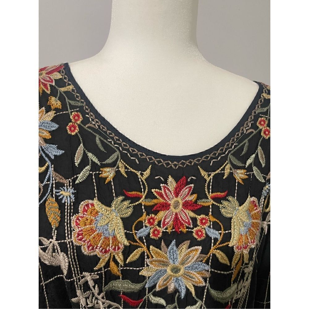 Johnny Was Sienna Blouse Embroidered (S) Boho, - Picture 7 of 11